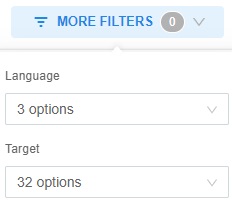 More Filter options dropdown