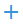 Blue plus symbol on white background.