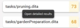 Tooltip Open detailed results