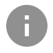 Gray circle with a white letter "i" in the center.